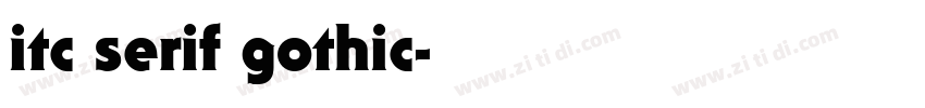 itc serif gothic字体转换